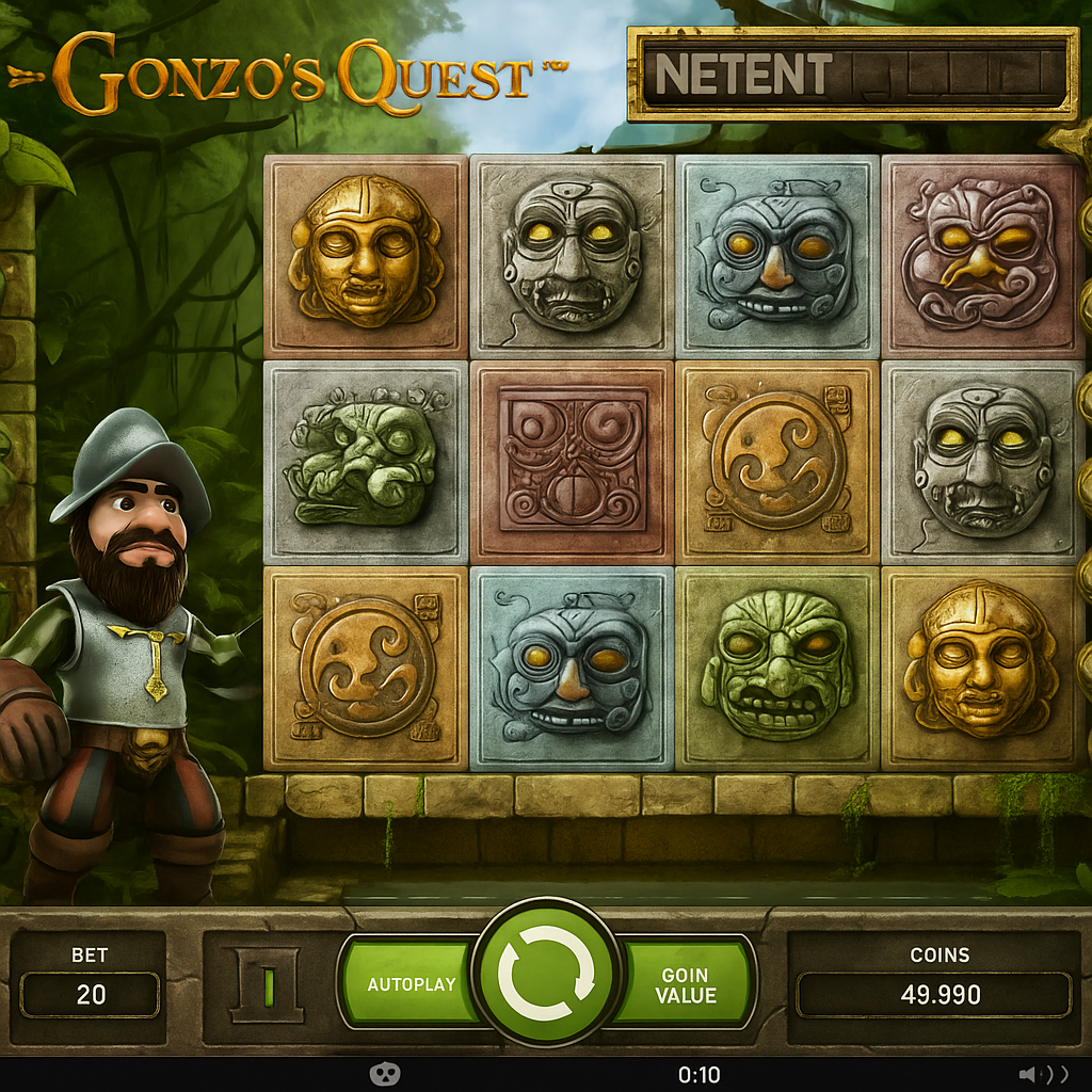 Zodiac Casino - Gonzo's Quest Slot Game - NetEnt